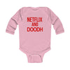 Netflix and Doodh - Long Sleeve Baby Onesie