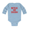 Netflix and Doodh - Long Sleeve Baby Onesie